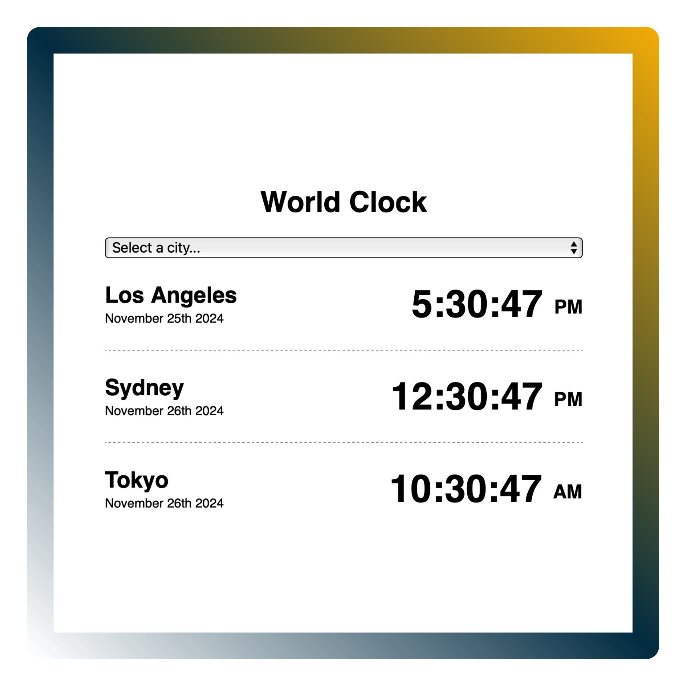 World Clock App